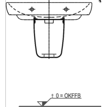 Geberit M100 Halbsäule inklusive Bef. für Waschtisch weiß