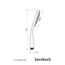 Herzbach LIVING SPA Handbrause 100mm Multifunktion Edelstahl