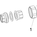 Viega Rohrverschraubung Rotguss, flachdichtend, IG 1