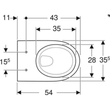 Geberit Wand-Tiefspül-WC Renova spülrandlos 540mm Ausladung weiß