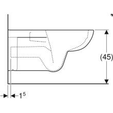 Geberit Tiefspül-WWC bas Renova Comfort spülrandlos 700mm Ausladung weiß