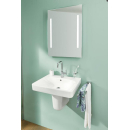 Geberit M100 E-Waschtisch eckige Form 750x480mm weiß