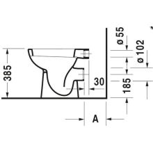 Duravit Stand-Tiefspül-WC D-Code Abgang waagerecht 480x355mm weiß