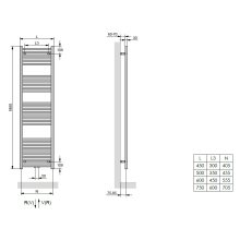 Zehnder O100 Badheizkörper 1800x600mm weiß (RAL 9016)