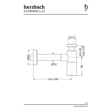 Herzbach LIVING Geruchsverschluss rund Schwarz matt
