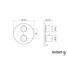 Herzbach LIVING Thermostat-Farbset 2 Verbraucher rund rund Chrom