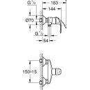 Grohe Brause-Hebelmischer Eurosmart NEU Wandmontage,...