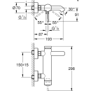 Grohe Wannen-Hebelmischer Essence NEU Wandmontage,...