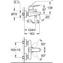 Grohe Einhandmischer Wanne Eurosmart C Wandmontage verchromt