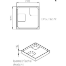 Schedel BRW-Träger Höhe 116 mm 800x800x25mm