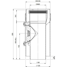 Atec Kontroll-Rohr PolyTwin konzentrisch, DN80/125