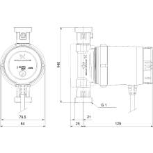 Grundfos Zirkulationspumpe COMFORT DACH 15-14BXA, 1 , 140mm