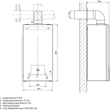 Vaillant Warmwasser-Geyser turboMAG Ventilatorunterst. MAG 1 15/1 Erdgas E