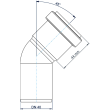 Bogen PKB Polo-Kal NG DN 40 45Grad
