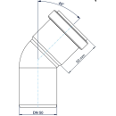 PoloPlast Bogen PKB Polo-Kal NG DN 50 45Grad