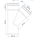 PoloPlast Abzweig PKEA Polo-Kal NG DN 110/110 45Grad