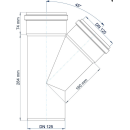 PoloPlast Abzweig PKEA Polo-Kal NG DN 125/125 45Grad