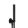 Herzbach LIVING SPA Wannenset ABG Halter 70 rund Stabhandbrause 1500mm Schwarz matt