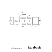 Herzbach LOGIC XL 2 Verlängerung 40mm kürzbar