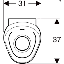 Geberit Urinal Preda mit integr. Steuerung Netzbetrieb