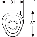 Geberit Urinal Preda mit integr. Steuerung Netzbetrieb