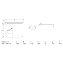 Bette L200 Stahl-Brausewanne superflach 1200x900x35mm...