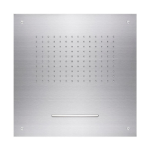 Herzbach LIVING SPA Deckeneinbau-Regenbrause 500x500mm Regen/Schwall gebürstet