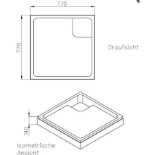 Schedel Brausewannenträger 800 x 800 x 35
