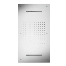 Herzbach LIVING SPA LED Deckeneinbau-Brause 700x380mm Regen/Doppelschwall gebürstet