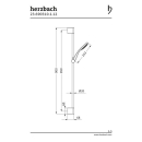 Herzbach LIVING SPA Wandstangenset Slide M 900mm...