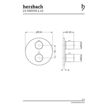 Herzbach LIVING Thermostat-Farbset 1 Verbraucher rund rund Schwarz matt