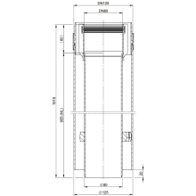 Atec Rohr PolyTwin konzentrisch, kürzbar, DN80/125 955mm