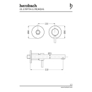 Herzbach DESIGN iX PVD Waschtisch-Wandbatterie Farbset...