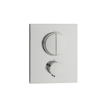 Herzbach LIVING PUSH Thermostat-Farbset 2 Verbraucher eckig rund Chrom