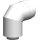 Atec Bogen PolyTwin konzentrisch, DN80/125 87Grad