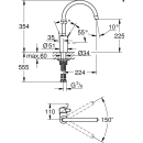 Grohe EHM Spültisch Eurosmart C Grohe Zero m hohem...