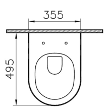 Vitra S100 Wand-Tiefspül-WC Kompakt<CR>Ausld. 495mm randlos verdeckte Bef. weiß