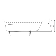 Ideal Standard S100 Acryl Einbauwanne 170x75cm weiß