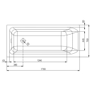 Ideal Standard S100 Acryl Einbauwanne 170x75cm weiß