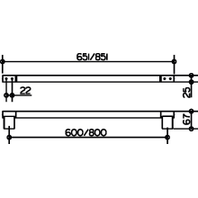 Keuco Badetuchhalter Plan 600mm verchromt