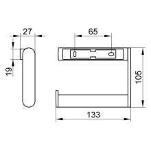 Keuco Toilettenpapierhalter Plan offene Form verchromt