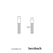 Herzbach LIVING SPA Brauseschlauch Metallflex 1250mm Chrom