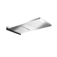 Herzbach LIVING SPA Wand-Regenbrause 592x270mm Regen/Schwall gebürstet