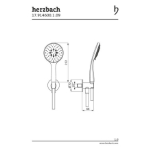 Herzbach LIVING SPA Wannenset ABG Halter 70 rund HB 100mm Multi 1250mm Edelstahl