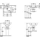 VB Waschbecken O.novo 4A4155 550x460mm Eckig Weiß...