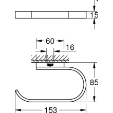 Grohe Papierhalter Selection Metall o Deck W.-Mont. ha graph geb.