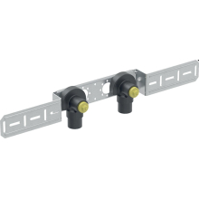 Geberit Anschlusswinkel FlowFit 90G zwei L 52mm DN12 16mm Rp 1/2 mont.