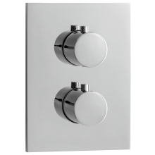Herzbach LIVING Thermostat-Farbset 2 Verbraucher eckig rund Chrom