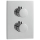 Herzbach LIVING Thermostat-Farbset 2 Verbraucher eckig rund Chrom