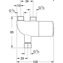Grohe Grohtherm Micro thermischer Verbrühschutz / Untertischthermostat VC
